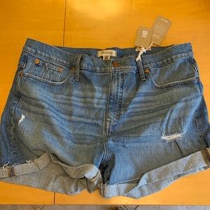 Madewell denim jean high rise cuffed shorts 35